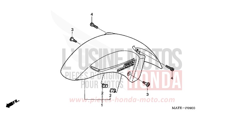 FRONT FENDER for Super Blackbird DARKNESS BLACK METALLIC (NH463) from 2006
